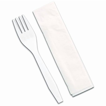 D & W Fine Pack Fork 10 Inch X 10 Inch 1 Ply Napkin Cutlery Kit, 1000 Each, 1000 Per Box, 1 Per Case