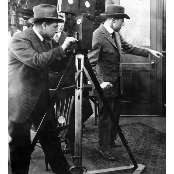 D.W. Griffith. Namerican Film Producer And Director. Griffith And His Cameraman 'Billy' Bitzer