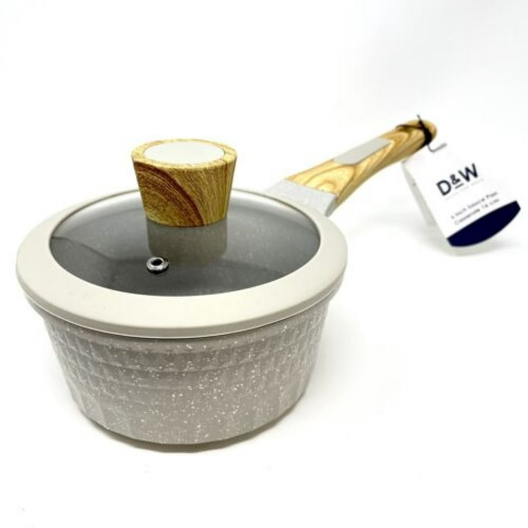 D&W Pot/Casserole 12.5 Inch,10 Qt With Lid Big Party Size Nonstick Cookware