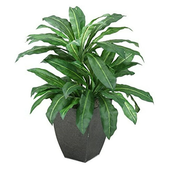 D&W Silks Birdnest Palm Silk Planter
