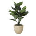 thumbnail image 1 of D & W Silks Natural Touch Fiddle Leaf Fig Plant in Round Clay Planter, 1 of 2