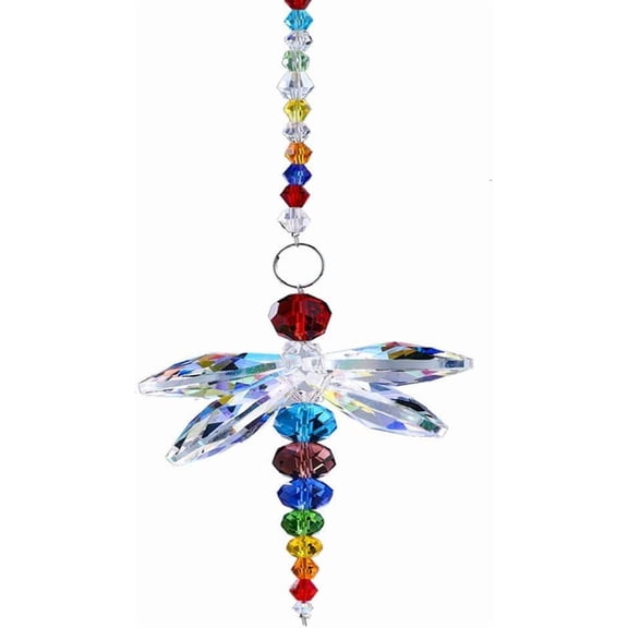 &D Window Dragonfly Pendant Crystal Suncatcer Fengsui Rainbow Maker