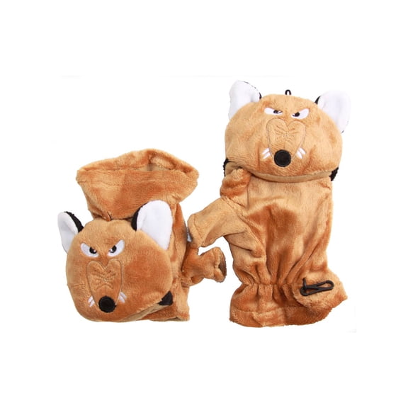 D&Y Animal Faux Fur Gloves - FOX