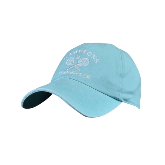 D&Y Pastime Outdoor Embroidered Low Profile Baseball Cap, Hamptons Tennis Club, Mint