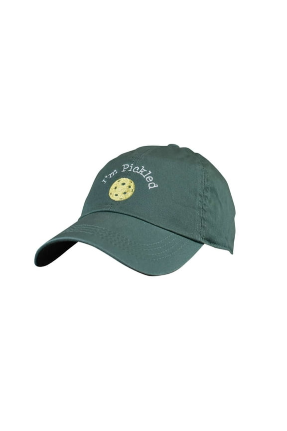 Pastime Outdoor Embroidered Low Profile Baseball Cap, I'm Pickled, Sage
