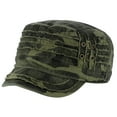 thumbnail image 1 of D&Y Unisex Cotton Distressed Layered Frayed Cadet Military Cap, Black, 1 of 4