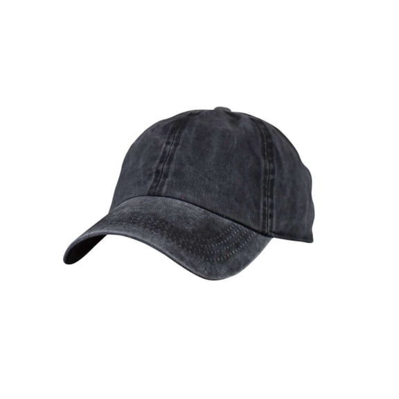 D&Y Unisex Washed Low Profile Adjustable Baseball Cap, Black