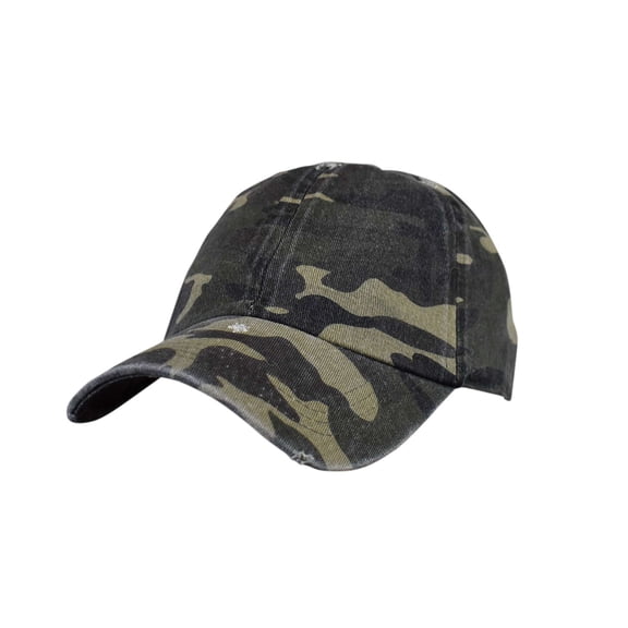 D&Y Unisex Washed Low Profile Adjustable Baseball Cap, Camo