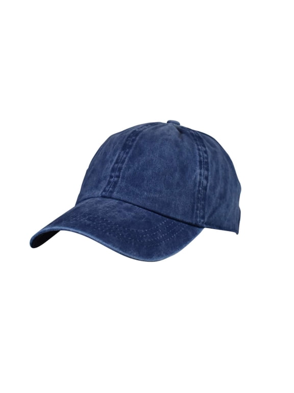 Unisex Washed Low Profile Adjustable Baseball Cap, Navy