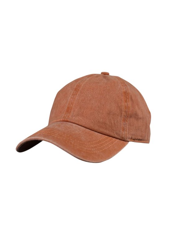 Unisex Washed Low Profile Adjustable Baseball Cap, Rust