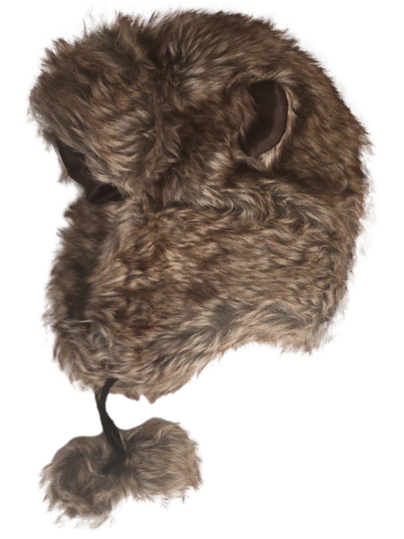 D&Y Womens Plush Fuzzy Brown Bear Eared Trapper Hat Cap - Walmart.com