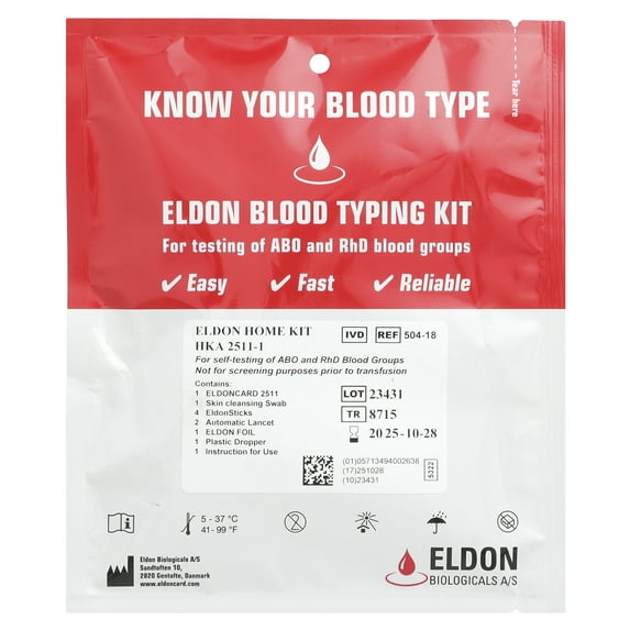 D'adamo Eldon Blood Typing Kit, 1 Kit