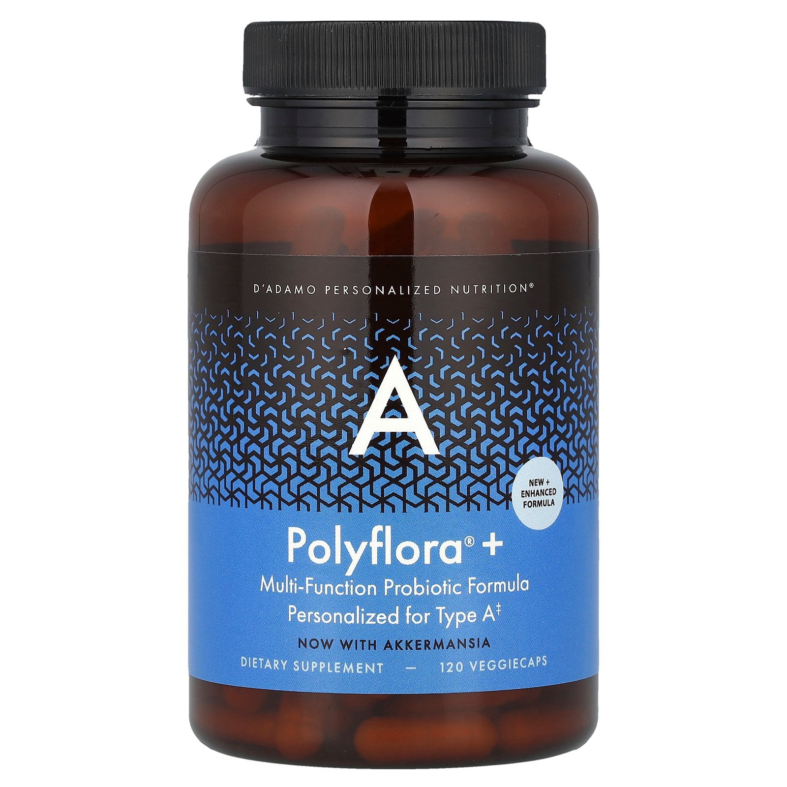 D'adamo Polyflora® + A, Multi-Function Probiotic Formula, 120 VeggieCaps