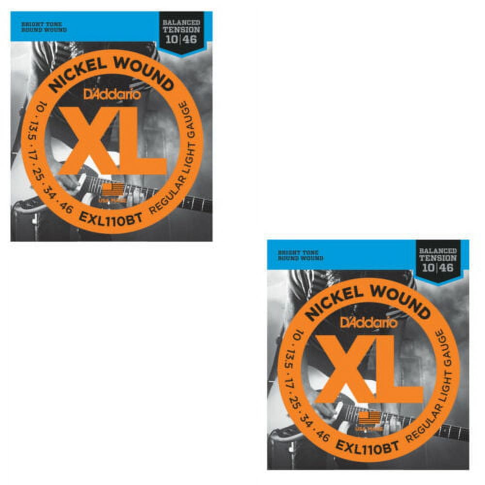 D'addario Electric Guitar Strings 2-Pack Balanced Tension EXL110BT 10-46