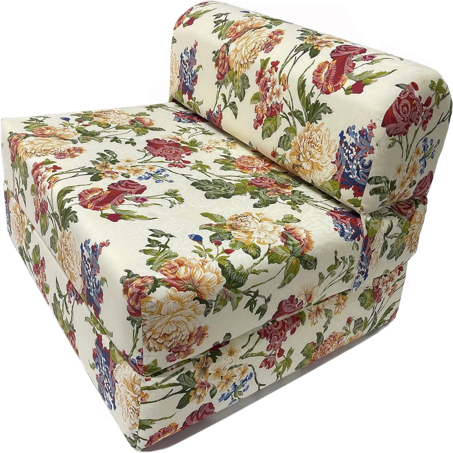 D&D Futon Furniture Black White Zig Zag Sleeper Chair Folding Foam Beds