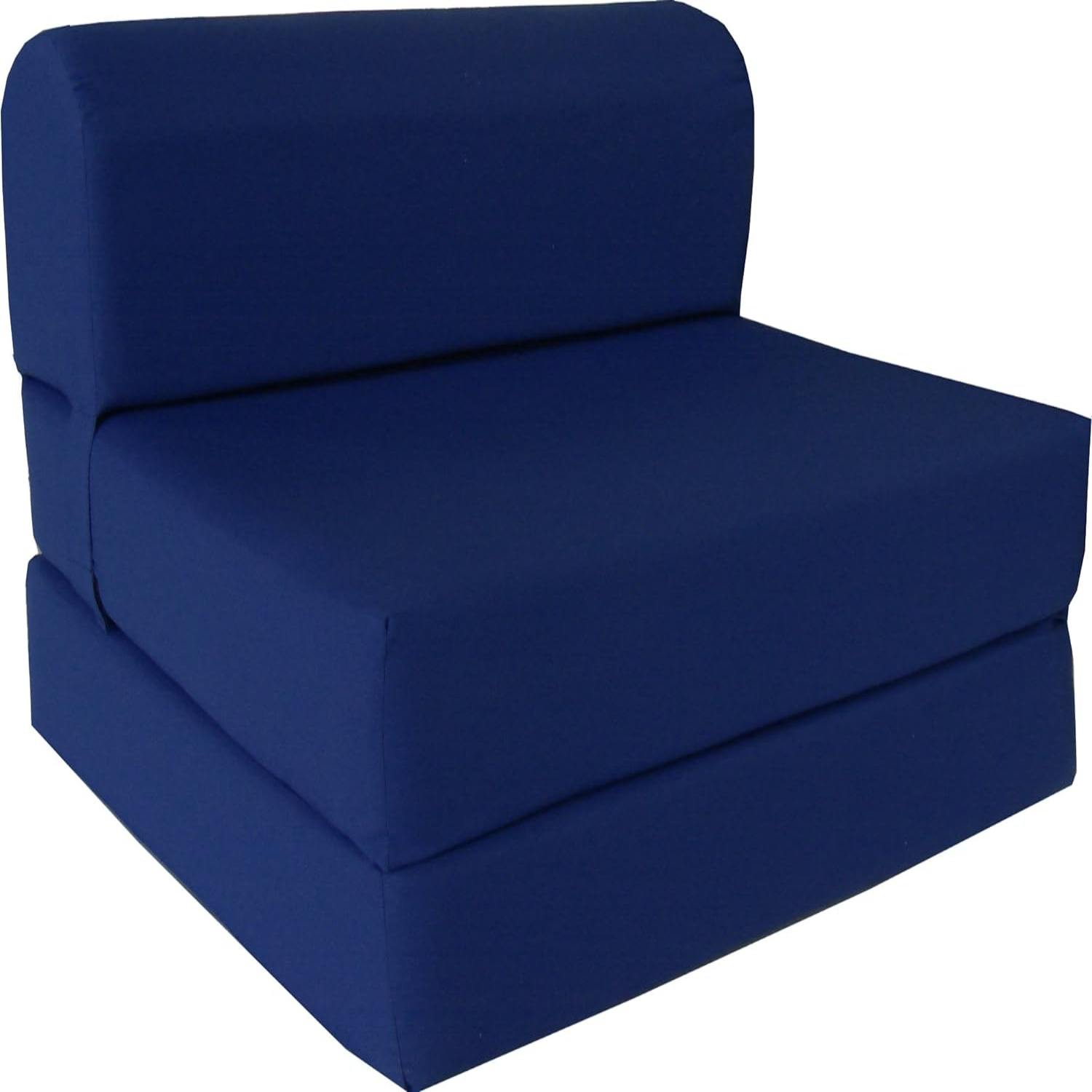 D&D Futon Navy Sleeper Chair Folding Foam Bed 6 X 32 X 70 Studio Guest