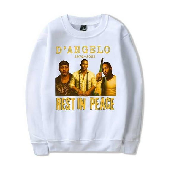 D'angelo Merch Rest In Peace Crewneck Sweatshirts Cosplay Unisex Fashion Long Sleeve Stylish Y2K Design Top