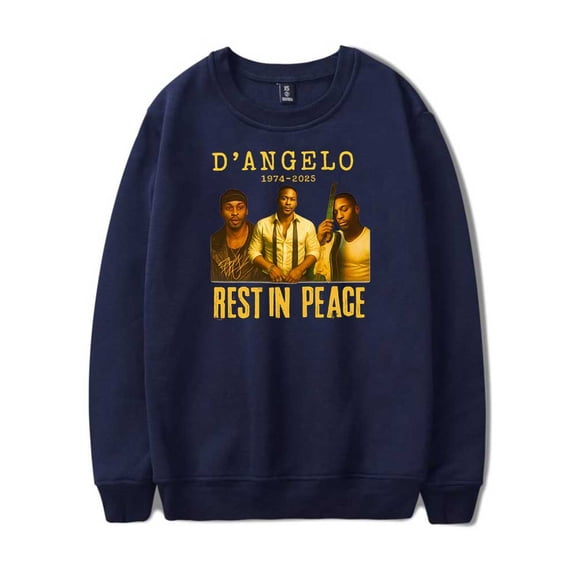D'angelo Merch Rest In Peace Crewneck Sweatshirts Cosplay Unisex Fashion Long Sleeve Stylish Y2K Design Top