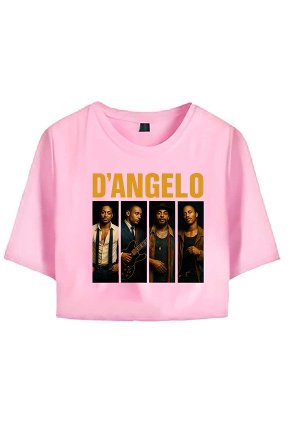 D'angelo Rip Merch T-Shirt For Women&Girls Midriff Short Sleeve Summer Clothing Vest Tee