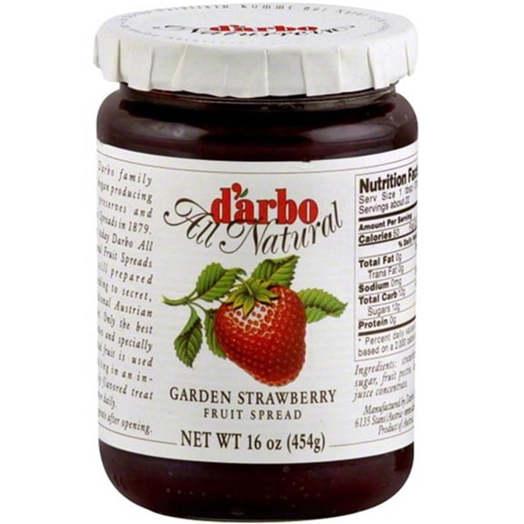 D'arbo All Natural Garden Strawberry Fruit Spread