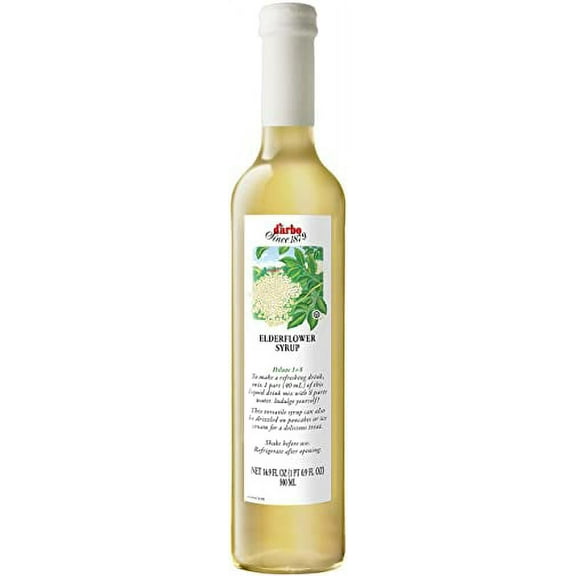 D'arbo Syrup Single Bottle Elderflower 500ml (16.9oz) Bottles From Austria