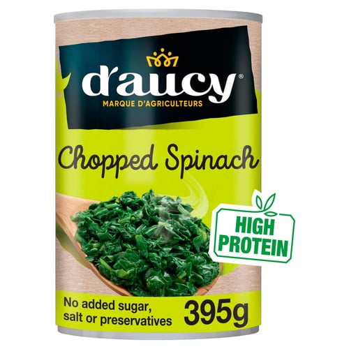 D'aucy Chopped Spinach 395g, British Import (Pack of 3)