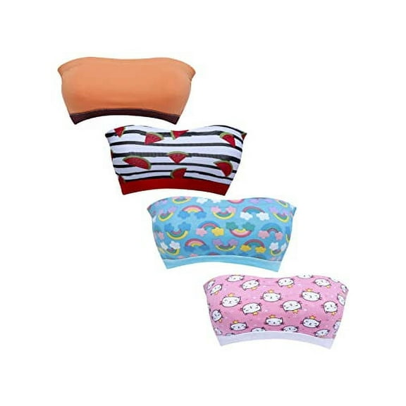 D'chica Girls Bandeau Tube Bras Non Padded Soft, Comfortable & Stretchable Bra for Teens 16-18 Years