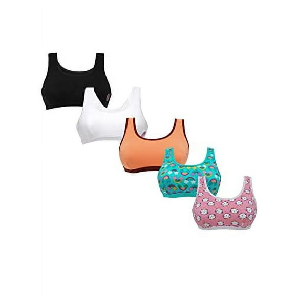 D'chica Training Sports Bra Wide Strap, Non Padded, Regular Fit Athleisure Bras for 14-16 Years
