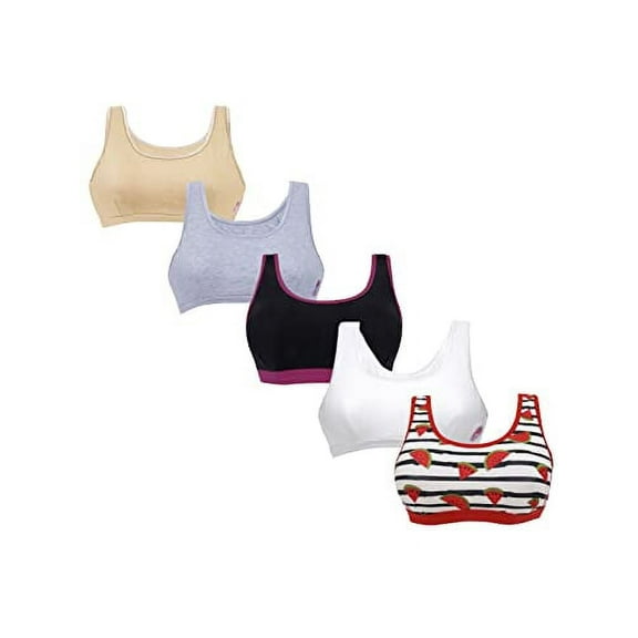 D'chica Training Sports Bra Wide Strap, Non Padded, Regular Fit Athleisure Bras for 16-18 Years