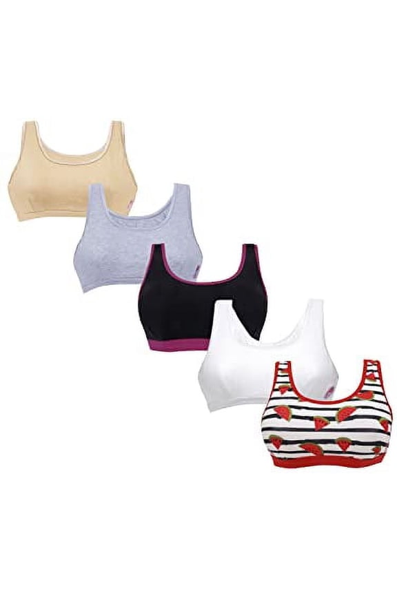 Training Sports Bra Wide Strap, Non Padded, Regular Fit Athleisure Bras for 16-18 Years
