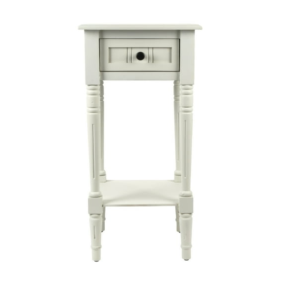 Decor Therapy Simplify 1-Drawer Accent Table, Sturdy Narrow End Table, 28" x 14" x 14" - Sea Glass