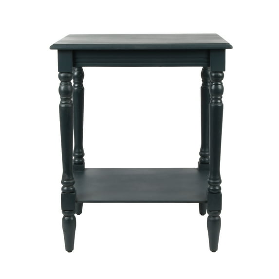 Decor Therapy Simplify Accent Storage Shelf End Table, Traditional Style, Navy 24" x 19.5" x 15.75"