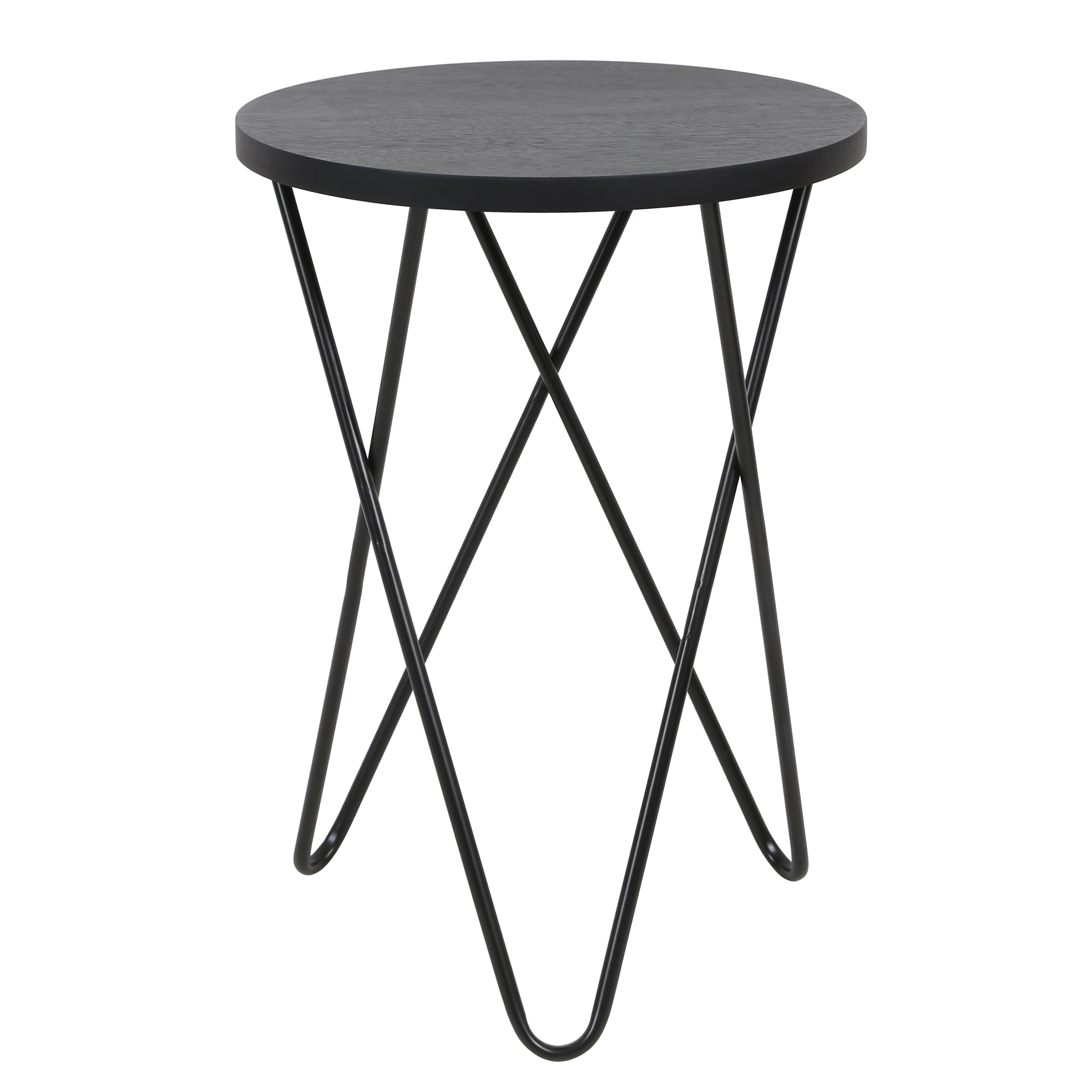 Décor Therapy Elton Hairpin Leg Accent Table, Black