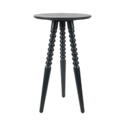 D cor Therapy Silverwood Allison Compact Round Accent Table with Turned Legs, Navy