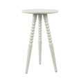 thumbnail interactive-video image 1 of Décor Therapy Silverwood Allison Compact Round Accent Table with Turned Legs, Sea Glass, 1 of 7