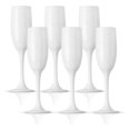 Décor White Champagne Flutes 6 Ounce Capacity Perfect for Parties