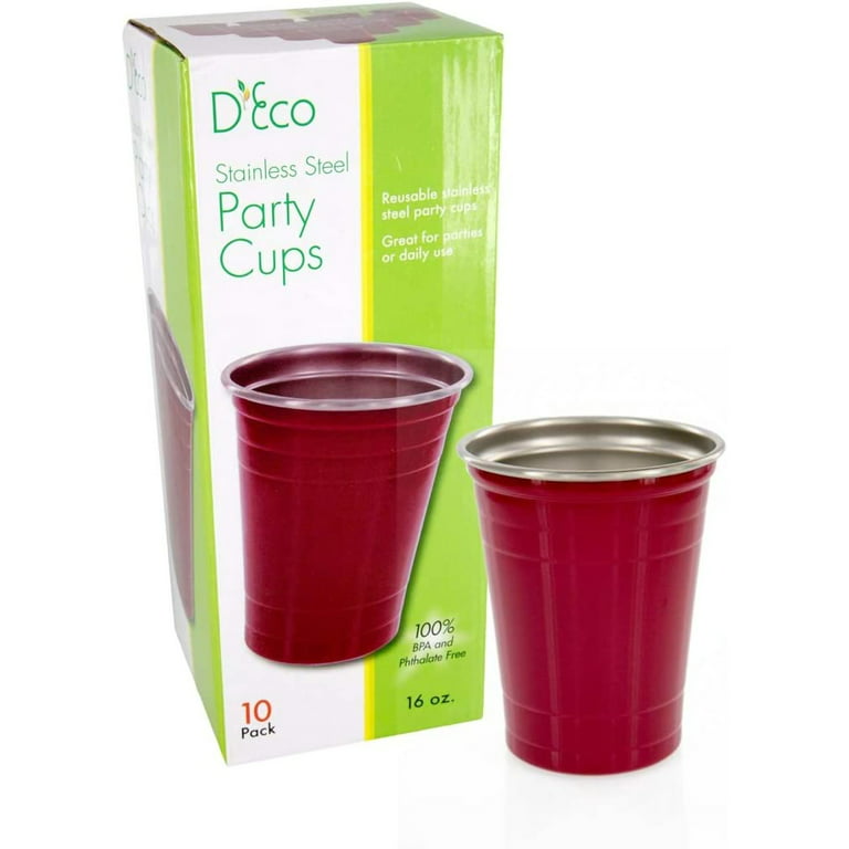 VIVALOO 100 Pack Original Red Party Cups 16oz Reusable Dishwasher