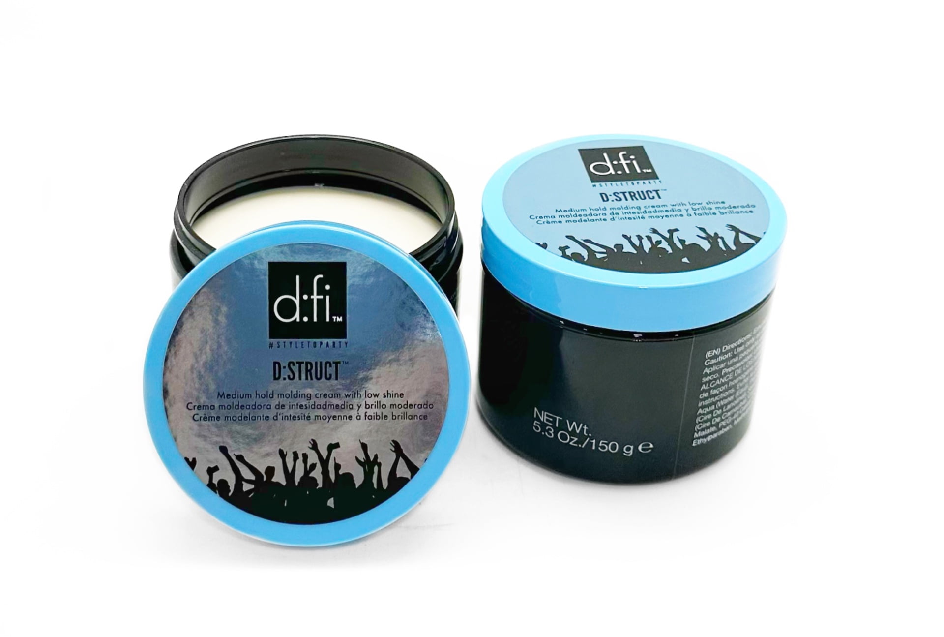 D:fi High Hold Matte Finish Hair Molding Creme 5.3 oz 2 Pack