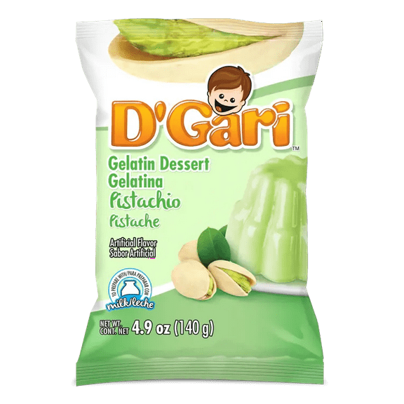 D'gari Pistachio Milk Gelatin (24 Pack) 4.2 oz