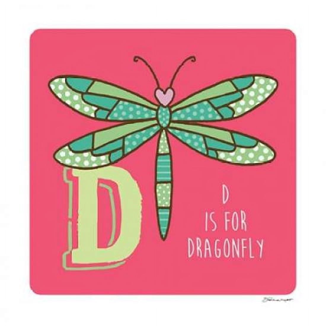 D is For Dragonfly Canvas Art - Stephanie Marrott (24 x 24)