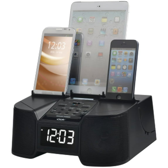 Dök CR68 6-Port Smartphone Charger with Bluetooth & Alarm Clock