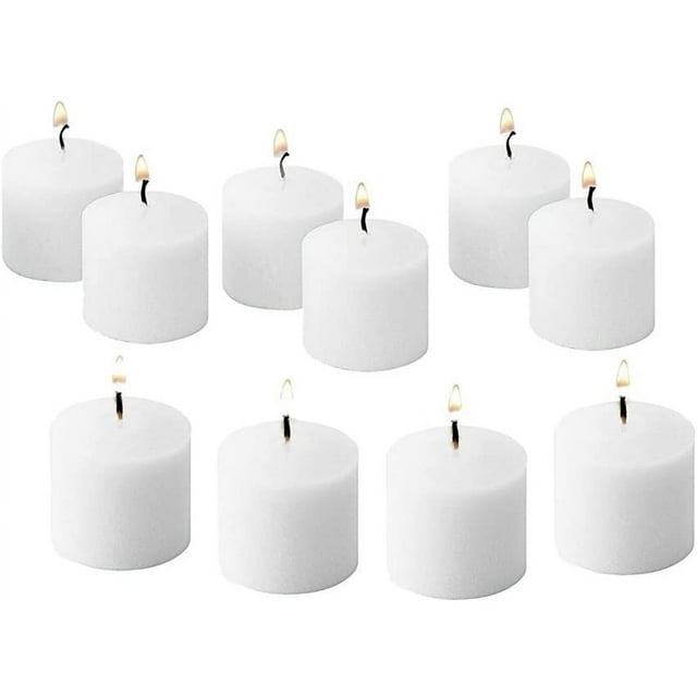 D'light Online 10 hour Unscented Votive Candle White 12 Pack