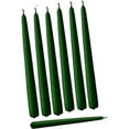 thumbnail image 1 of D'light Online Elegant Individually Cello Wrapped Set of 12 Dark Green 10 Inch Taper Candles, 1 of 2