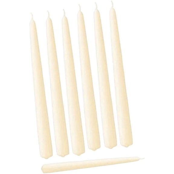 D'light Online Elegant Set of 12 Bulk Ivory 12 Inch Taper Candles