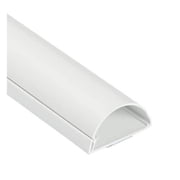 D-line Decorative Desk Cord Cover, 60" X 2" X 1" Cover, White