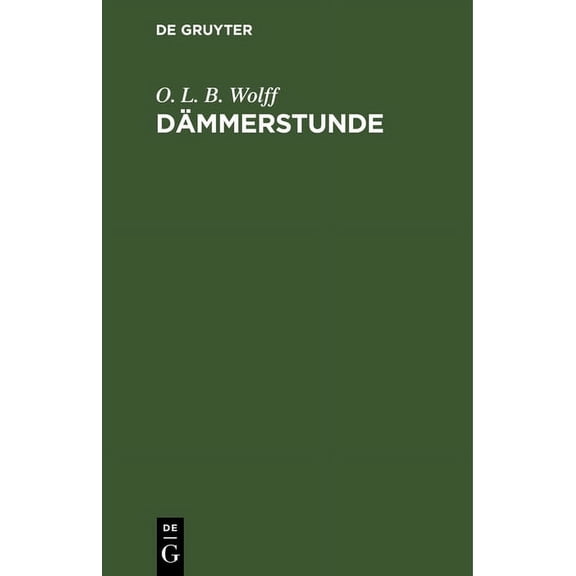Dmmerstunde: Ein Gedicht, (Hardcover)