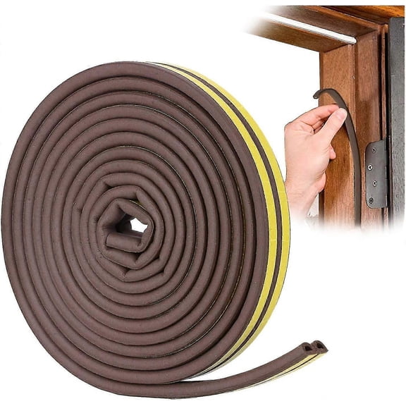 D-profile Gasket Strip,door And Window Caulk With Strong Adhesion,6 Meters (brown)