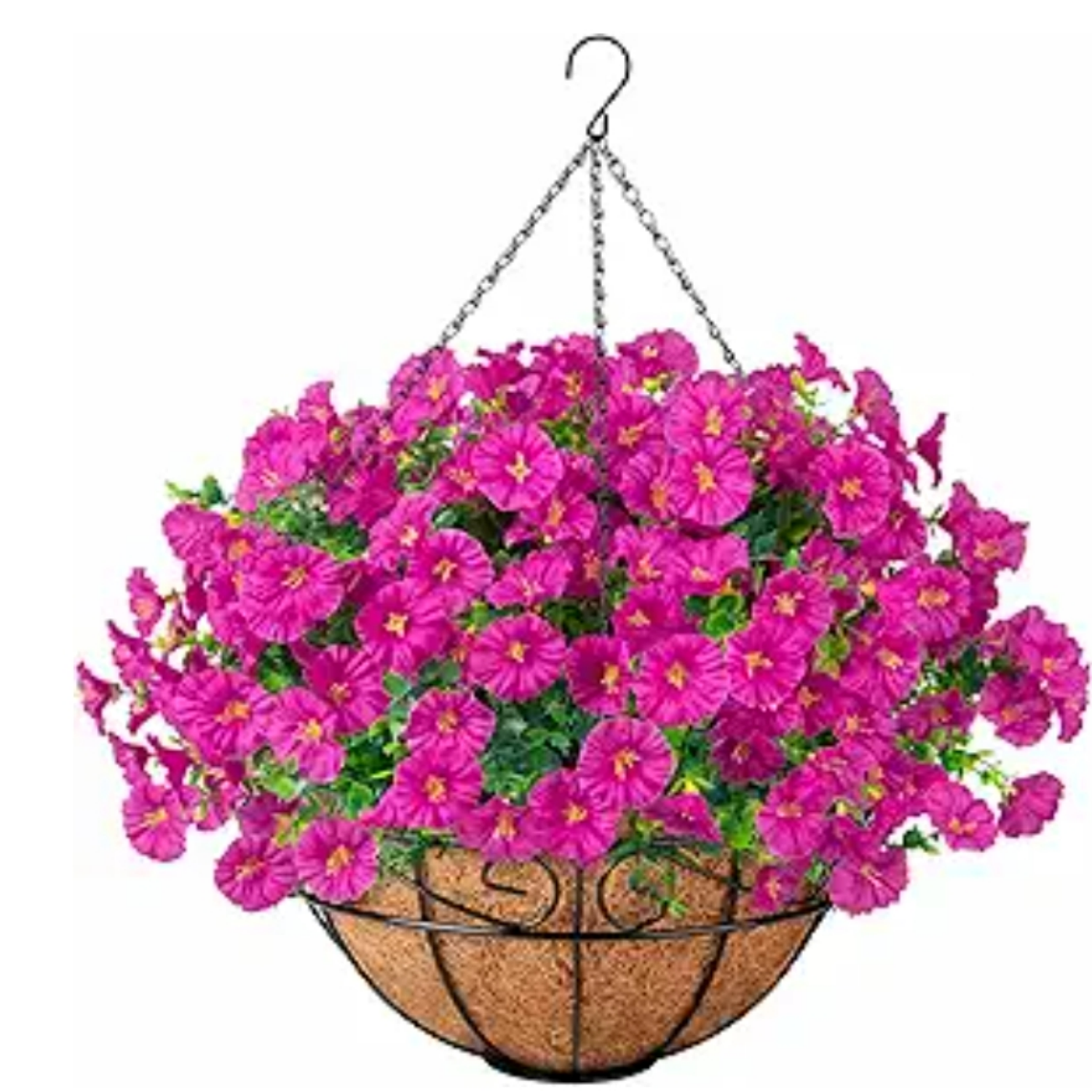 Artificial Hanging Plants Flowers Basket for Spring Summer Outdoor ...