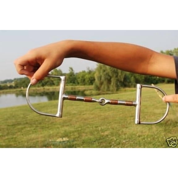 D-ring 6" Bit with Copper Rollers Draft Horse & Mule Size