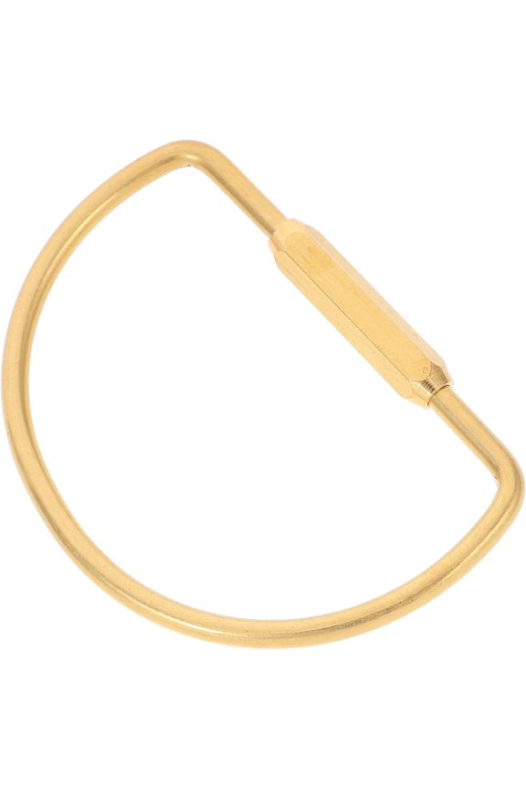 D-ring Brass Keychain Ring Golden Metal Key Ring for Multiple Keys Everyday Use